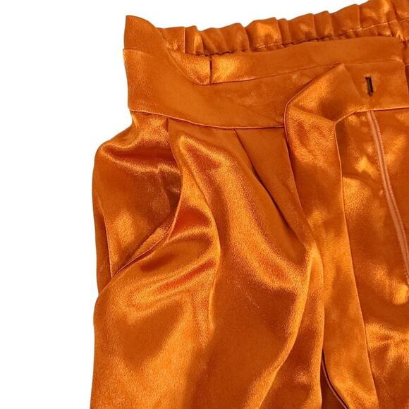 Heartloom Satin Wide Leg Pants Tie Waist - Picture 6 of 13